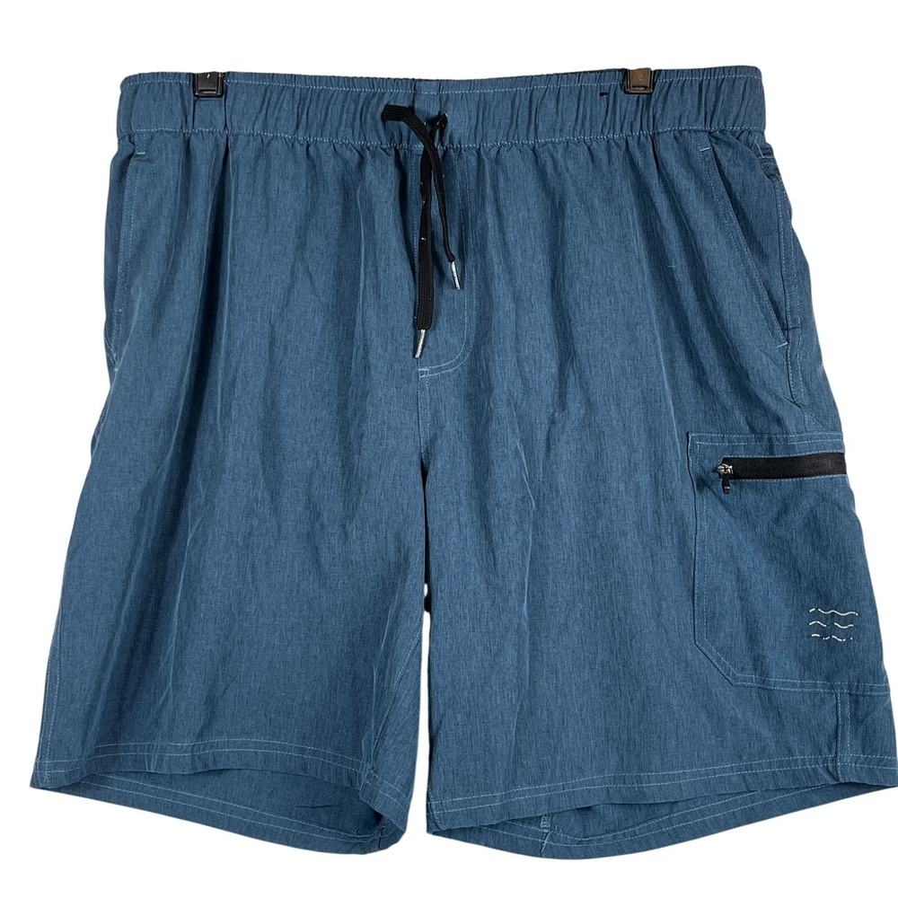 Trunks Surf & Swim Co Mens XL Blue Swim Shorts Drawstring Lined Beach Bathing